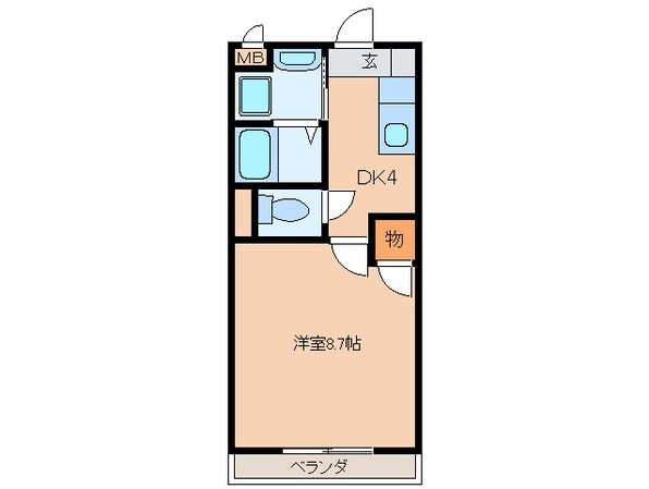 ドリームハウスⅢの物件間取画像